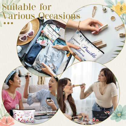 Jetec 30-Pack Christian Gift Cosmetic Bags for Women – Inspirational Bible Verse Makeup Pouch Set (Bright Style) Avelisse