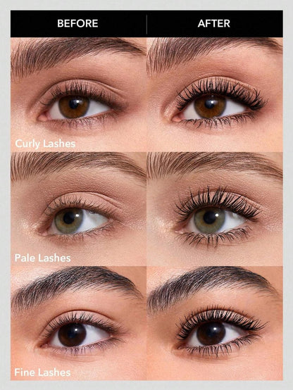 SHEGLAM 2 In 1 Black Volume and Length Washable Mascara - Long Lasting Dual-Ended Tubing Eye Makeup