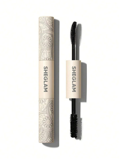 SHEGLAM 2 In 1 Black Volume and Length Washable Mascara - Long Lasting Dual-Ended Tubing Eye Makeup
