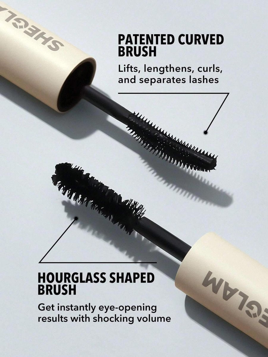 SHEGLAM 2 In 1 Black Volume and Length Washable Mascara - Long Lasting Dual-Ended Tubing Eye Makeup - görsel 7