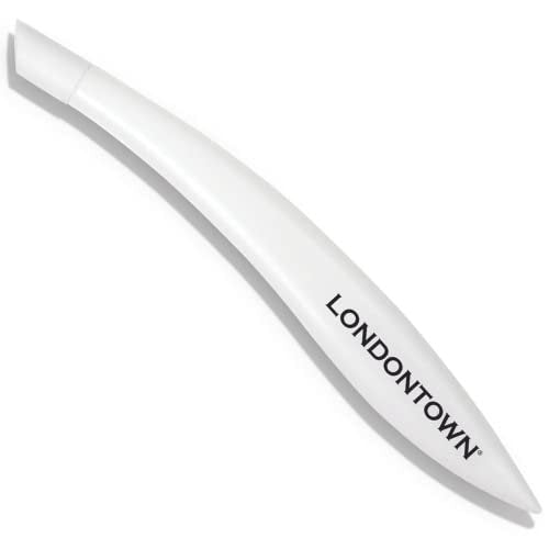 LONDONTOWN Cuticle Pusher Tool with Rubber Finish Tip Bevel Edge - Professional Grade Plastic Precision Fingertip Nail Scrapper Manicure Stick Avelisse