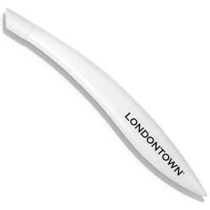 LONDONTOWN Cuticle Pusher Tool with Rubber Finish Tip Bevel Edge - Professional Grade Plastic Precision Fingertip Nail Scrapper Manicure Stick Avelisse
