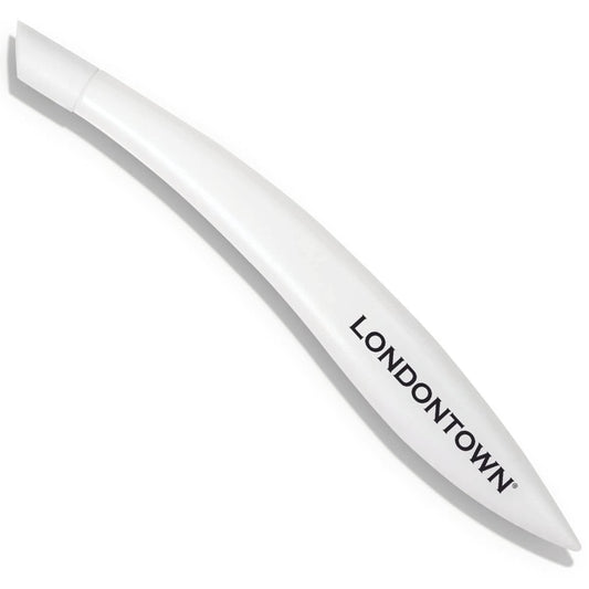 LONDONTOWN Cuticle Pusher Tool with Rubber Finish Tip Bevel Edge - Professional Grade Plastic Precision Fingertip Nail Scrapper Manicure Stick Avelisse