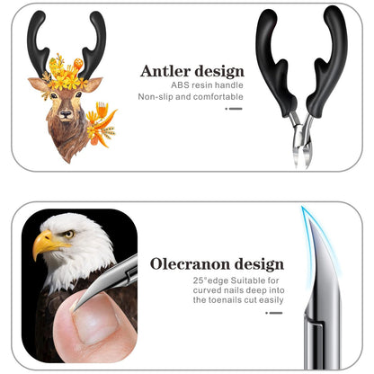 RIMEI Professional Toenail Clippers for Thick & Ingrown Nails – Podiatrist Recommended, Stainless Steel Curved Blade for Men & Seniors