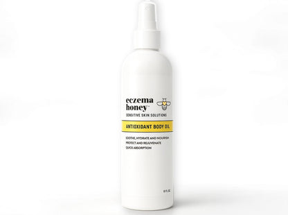 ECZEMA HONEY Antioxidant Body Oil - After Shower All Over Body Oil Spray for Skin - Eczema-Prone & Sensitive Moisturizing Skin Oil - Unscented Body Oils for Women, Men & Kids (8 Fl Oz) Avelisse