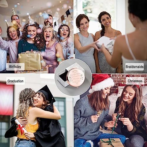 boutikpro Sister Gifts Compact Mirror - To My Beautiful Sister Rose Gold Compact Mirror for Women - görsel 12