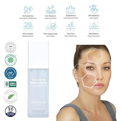 Muldream Turn Over Intensive Serum – 1.35 Fl Oz Face Serum for Radiance & Texture