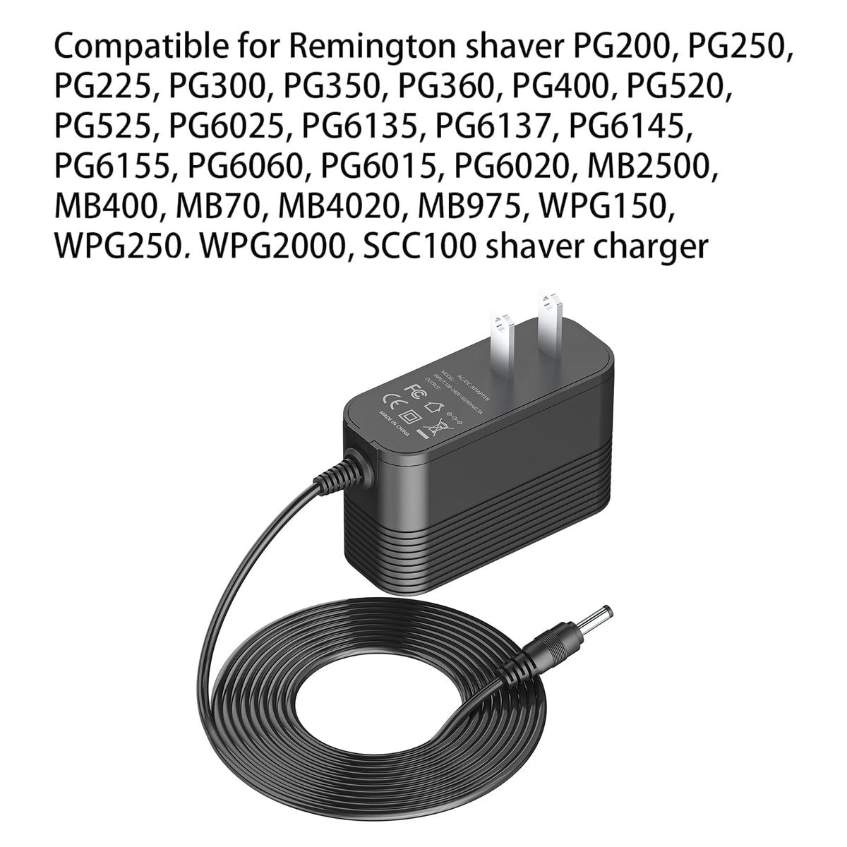 Replacement Charger for Remington PG525 PG6025 MB2500 PG6135 PG6060 All-in-One Trimmer - AC Adapter Power Cord - görsel 13