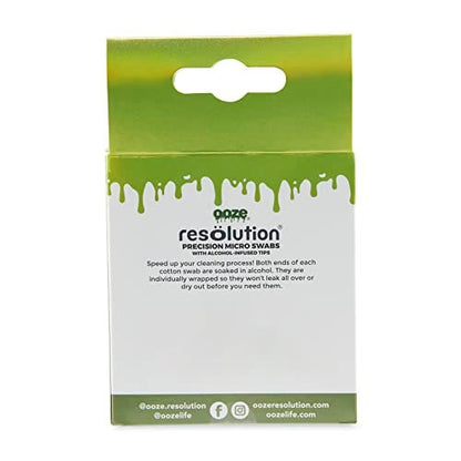 Resolution Alcohol Cotton Swabs - Super Slim Precision Micro Swabs with Rubbing Alcohol