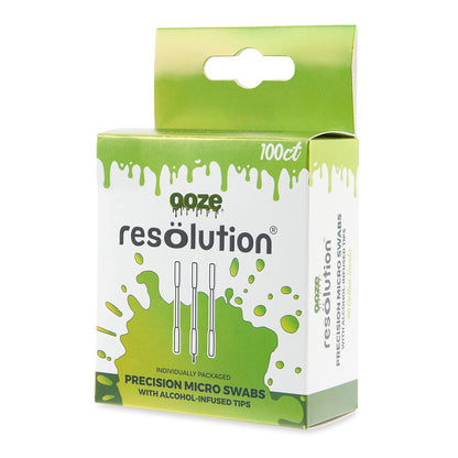 Resolution Alcohol Cotton Swabs - Super Slim Precision Micro Swabs with Rubbing Alcohol