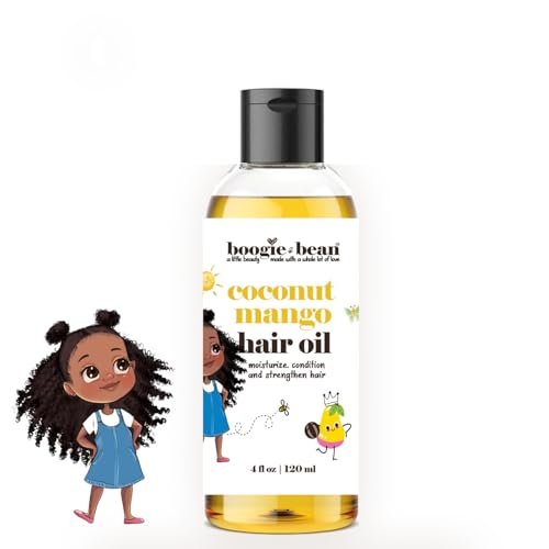 Boogie and Bean Kids Hair Oil – Nourishing Oil for Curly, Natural, Braided Styles – Suitable for Infants, Girls, Boys with 4C Hair Avelisse