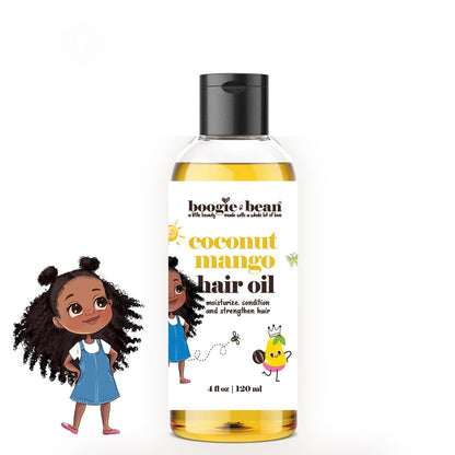 Boogie and Bean Kids Hair Oil – Nourishing Oil for Curly, Natural, Braided Styles – Suitable for Infants, Girls, Boys with 4C Hair Avelisse