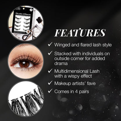 Ardell Studio Effects Demi Wispies False Eyelashes, Custom Layered Wispy Lashes for Natural Volume and Length, 4 Pack Avelisse