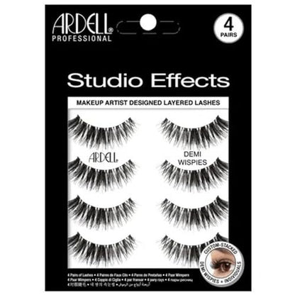 Ardell Studio Effects Demi Wispies False Eyelashes, Custom Layered Wispy Lashes for Natural Volume and Length, 4 Pack Avelisse