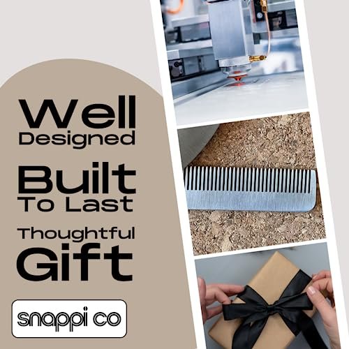 Snappi Co® Metal Folding Beard Comb – 304 Stainless Steel Pocket Comb for Men, Beard Grooming, Mustache Care, Portable EDC Accessory, Gift Box Included - görsel 6