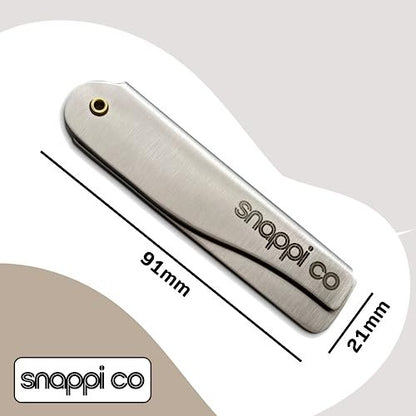 Snappi Co® Metal Folding Beard Comb – 304 Stainless Steel Pocket Comb for Men, Beard Grooming, Mustache Care, Portable EDC Accessory, Gift Box Included