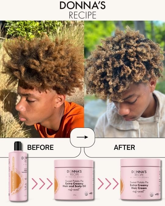 Donna's Recipe by Tabitha Brown – Sweet Potato Pie Extra-Creamy Leave-In Conditioner – Deep Moisture & Curl Definition – Sulfate-Free – 8 oz Avelisse