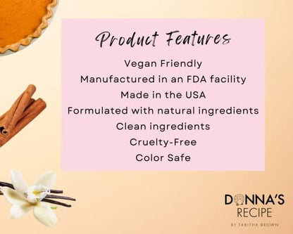Donna's Recipe by Tabitha Brown – Sweet Potato Pie Extra-Creamy Leave-In Conditioner – Deep Moisture & Curl Definition – Sulfate-Free – 8 oz Avelisse