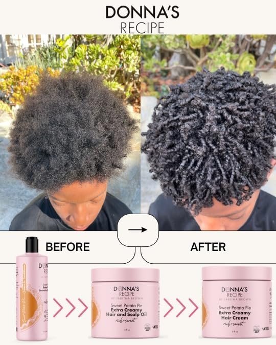 Donna's Recipe by Tabitha Brown – Sweet Potato Pie Extra-Creamy Leave-In Conditioner – Deep Moisture & Curl Definition – Sulfate-Free – 8 oz Avelisse