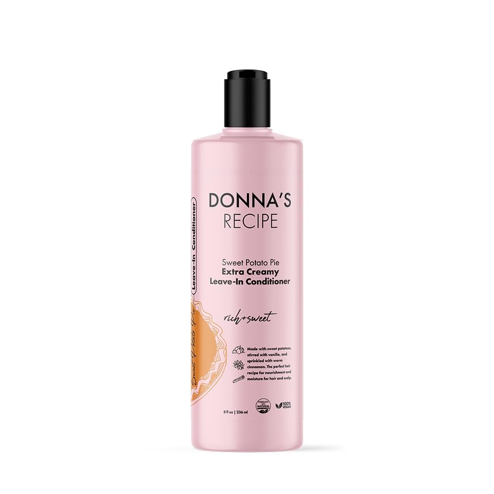 Donna's Recipe by Tabitha Brown – Sweet Potato Pie Extra-Creamy Leave-In Conditioner – Deep Moisture & Curl Definition – Sulfate-Free – 8 oz Avelisse