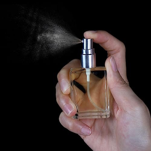 Foraineam 18-Pack Clear Glass Fine Mist Atomizer Spray Bottles – 15ml Refillable Mini Perfume Bottles with Droppers and Funnels Avelisse