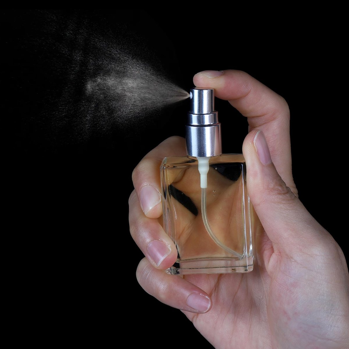 Foraineam 18-Pack Clear Glass Fine Mist Atomizer Spray Bottles – 15ml Refillable Mini Perfume Bottles with Droppers and Funnels Avelisse