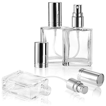 Foraineam 18-Pack Clear Glass Fine Mist Atomizer Spray Bottles – 15ml Refillable Mini Perfume Bottles with Droppers and Funnels Avelisse