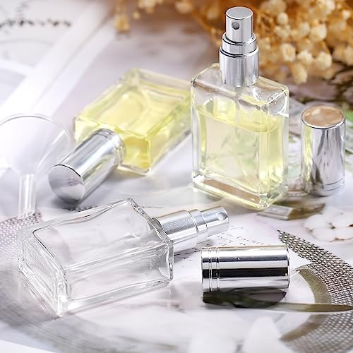Foraineam 18-Pack Clear Glass Fine Mist Atomizer Spray Bottles – 15ml Refillable Mini Perfume Bottles with Droppers and Funnels Avelisse