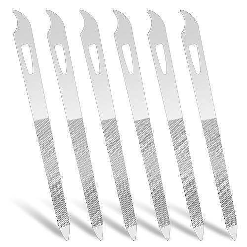 Professional 6-Piece Stainless Steel Nail File Set with Cleaner Tip - Double Sided, Diamond Buffer for Natural Nails - görsel 2