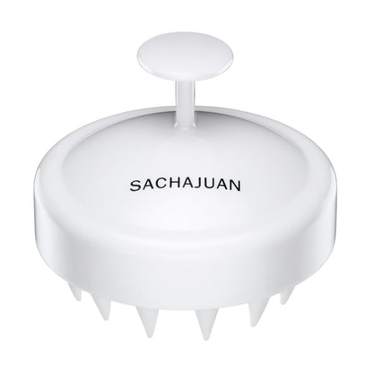 SACHAJUAN Scalp Brush - Gentle Exfoliating Brush for Scalp Care, Removes Buildup, Stimulates Circulation & Supports Healthy Hair Growth, Flexible Bristles for Wet or Dry Use, White