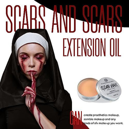 VIOLA HOUSE SFX Makeup Kit - 6 Colors Bruise Wound Face Body Paint with Scar Wax, Liquid Latex, Fake Blood, and Tools