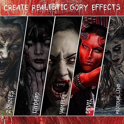 VIOLA HOUSE SFX Makeup Kit - 6 Colors Bruise Wound Face Body Paint with Scar Wax, Liquid Latex, Fake Blood, and Tools - görsel 18