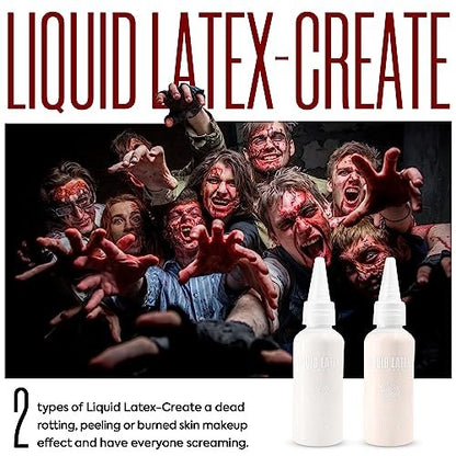 VIOLA HOUSE SFX Makeup Kit - 6 Colors Bruise Wound Face Body Paint with Scar Wax, Liquid Latex, Fake Blood, and Tools