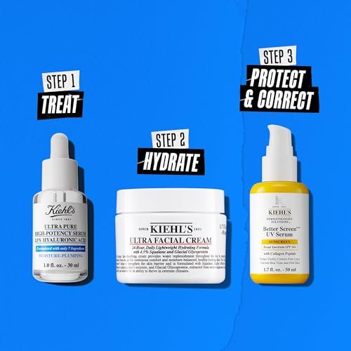 Kiehl's Ultra Pure High-Potency 1.5% Hyaluronic Acid Serum - Hydrating Face Serum for Dry Skin, Fragrance-Free, 1 fl oz Avelisse