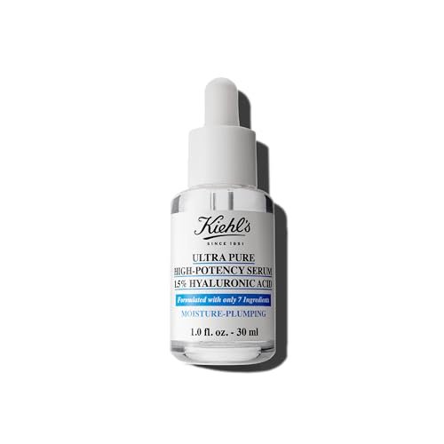 Kiehl's Ultra Pure High-Potency 1.5% Hyaluronic Acid Serum - Hydrating Face Serum for Dry Skin, Fragrance-Free, 1 fl oz Avelisse