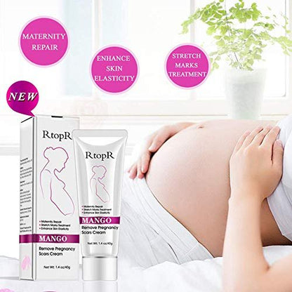 Mango Stretch Marks and Scar Cream - Effective Removal for Pregnancy, Wrinkles, Obesity Marks - Moisturizing Belly Cream (40g)