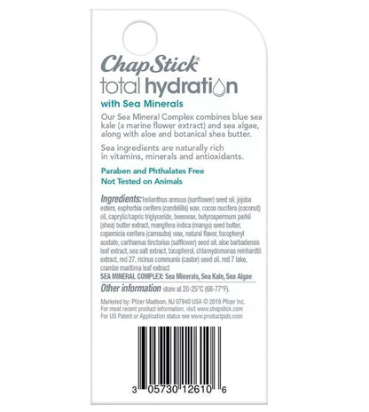Chapstick Total Hydration Sea Minerals Lip Balm - 0.12oz (Sheer Glow)