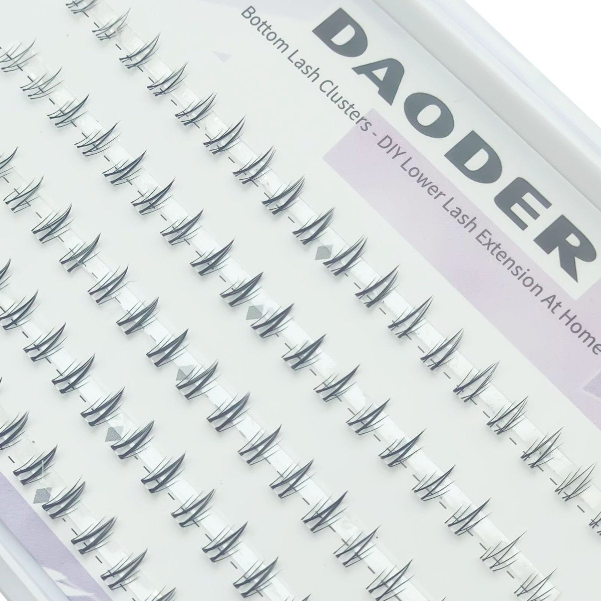 DAODER Bottom Lash Clusters DIY Eyelash Extensions - 90 Pcs Wispy Natural Look Clear Band Lashes for Bottom Eyelashes (6mm, Black) - görsel 9