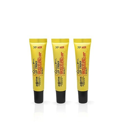 C.O. Bigelow Lemon Lip Cream Tubes, Pack of 3 – Lemon Lip Balm with Shea Butter, Bulk Lip Balm Set, 0.5 oz Each Avelisse