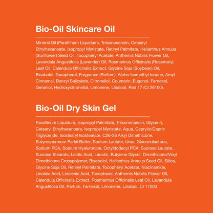 Bio-Oil Travel Skincare Bundle: Scar, Stretch Mark & Dry Skin Care – 2 oz Oil + 1.7 oz Gel