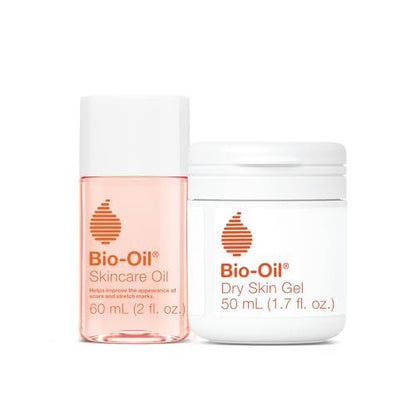 Bio-Oil Travel Skincare Bundle: Scar, Stretch Mark & Dry Skin Care – 2 oz Oil + 1.7 oz Gel