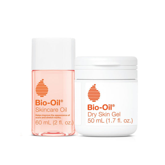 Bio-Oil Travel Skincare Bundle: Scar, Stretch Mark & Dry Skin Care – 2 oz Oil + 1.7 oz Gel