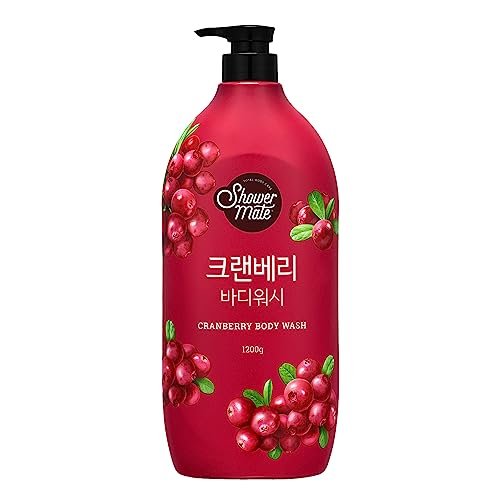 SHOWERMATE Natural Body Wash - Cranberry, 42.3 fl oz (1.2 kg) - Large Pump Bottle for Women & Men - görsel 2