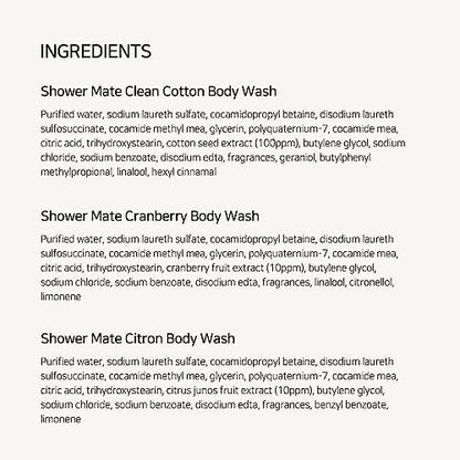 SHOWERMATE Natural Body Wash - Cranberry, 42.3 fl oz (1.2 kg) - Large Pump Bottle for Women & Men