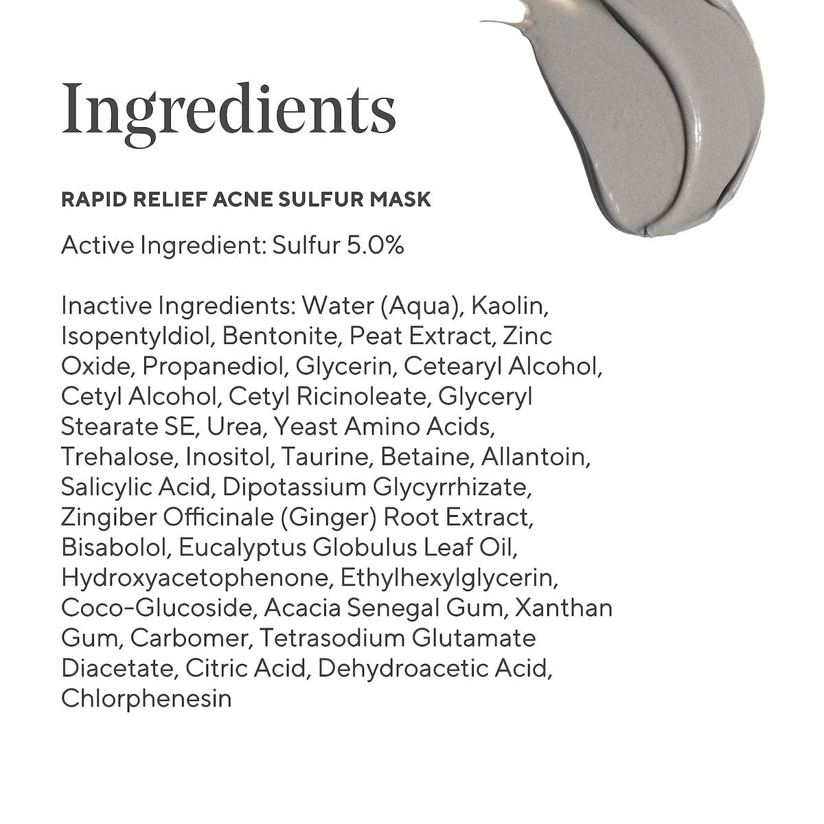Murad Rapid Relief Acne Sulfur Mask – 2.5 oz Clay Mask with Salicylic Acid, 5% Sulfur & Austrian Peat to Reduce Oil, Minimize Breakouts & Unclog Pores Avelisse