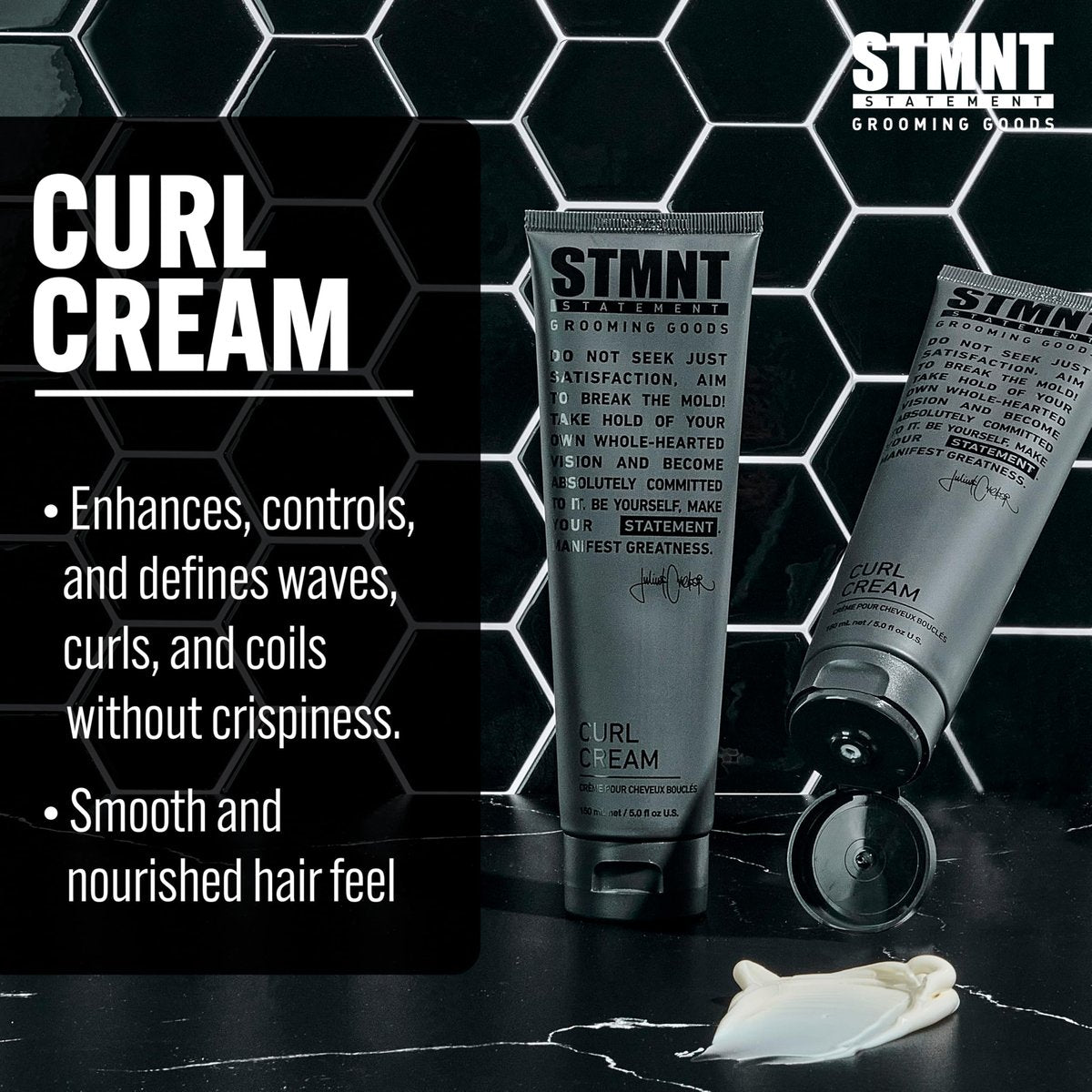 STMNT Grooming Goods Curl Cream - Enhances Curls, Texture Without Crispiness, 5.07 oz - görsel 5