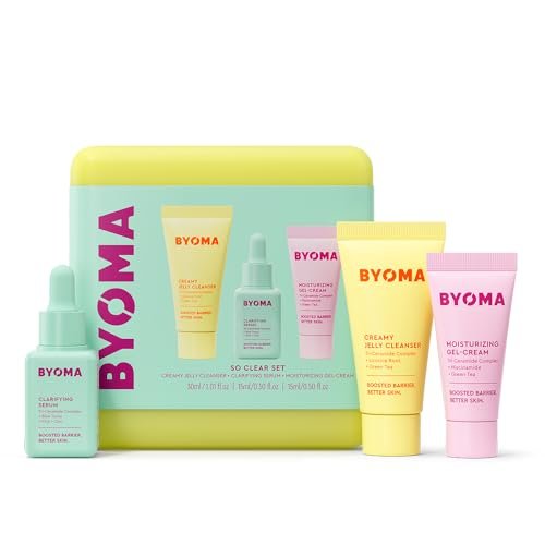 BYOMA So Clear Set - Barrier Repair Skincare Kit for Acne Prone Skin with Creamy Jelly Cleanser, Clarifying Serum & Gel-Cream Moisturizer (30ml, 15ml, 15ml) - görsel 2