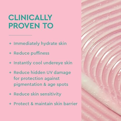 BYOMA De-Puff + Brighten Eye Gel - Lightweight Under Eye Cream for Dark Circles, Puffiness & Wrinkles with Hyaluronic Acid & Vitamin C - 0.68 fl. oz Avelisse