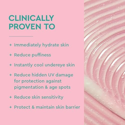 BYOMA De-Puff + Brighten Eye Gel - Lightweight Under Eye Cream for Dark Circles, Puffiness & Wrinkles with Hyaluronic Acid & Vitamin C - 0.68 fl. oz Avelisse
