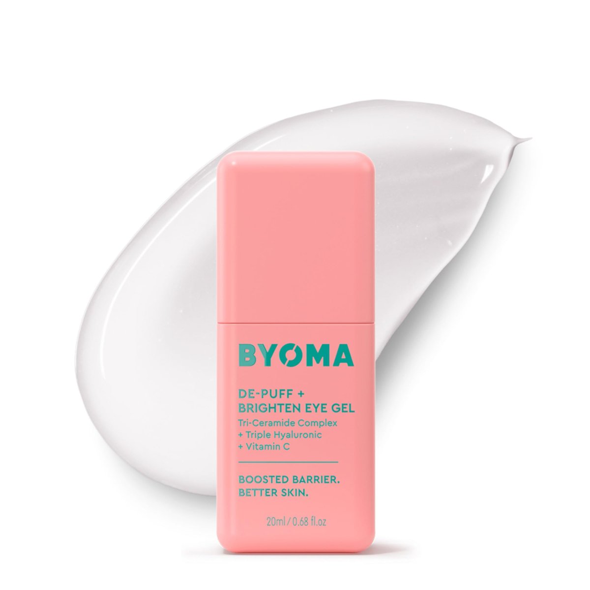 BYOMA De-Puff + Brighten Eye Gel - Lightweight Under Eye Cream for Dark Circles, Puffiness & Wrinkles with Hyaluronic Acid & Vitamin C - 0.68 fl. oz Avelisse
